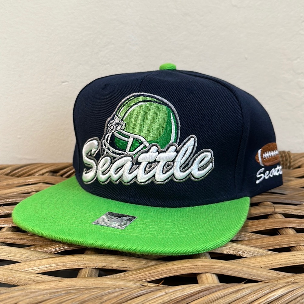 Seattle football flat bill SnapBack hat cap